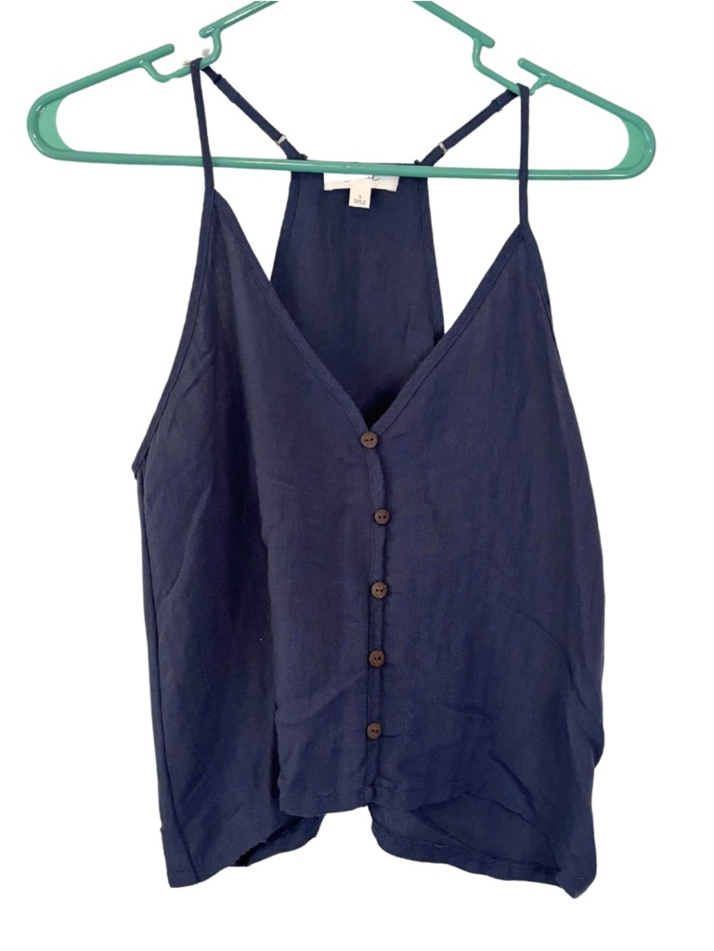 3/$20 Beceel Dark Blue Spaghetti Strap Crop Top